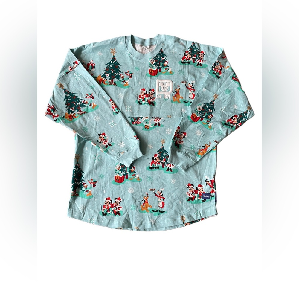 Disney Christmas Long Sleeve Tee - Light Blue